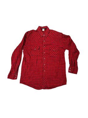 OshKosh B’gosh Plaid Men’s Long Sleeve Button-Up Shirt Western Casual XL Flannel